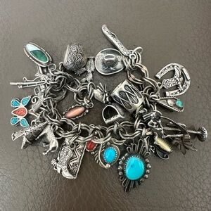 An Old Cowboy Charm Bracelet Treasure. 30%off!!